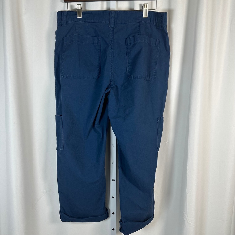 Code Bleu‎ Blue Stretch Convertible Cargo Pant 14P Mid Rise Tapered Leg Gorpcore - Picture 5 of 11